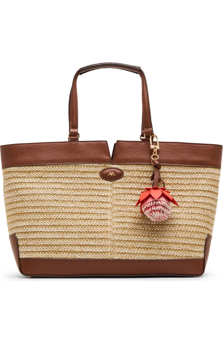 Anne Klein Large East West Tote Bag, Main, color, Hazelnut