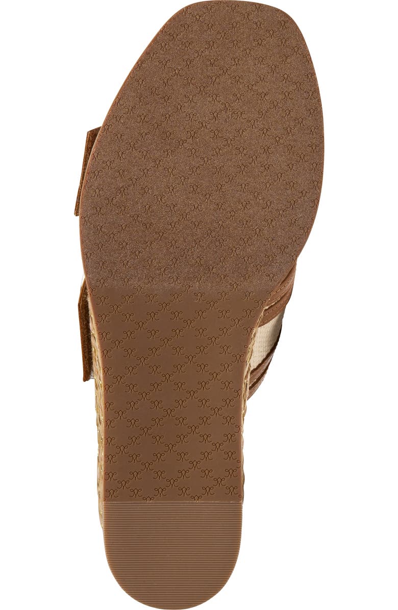 Johnston & Murphy Mallory Double Buckle Platform Wedge Sandal, Alternate, color, Natural Raffia