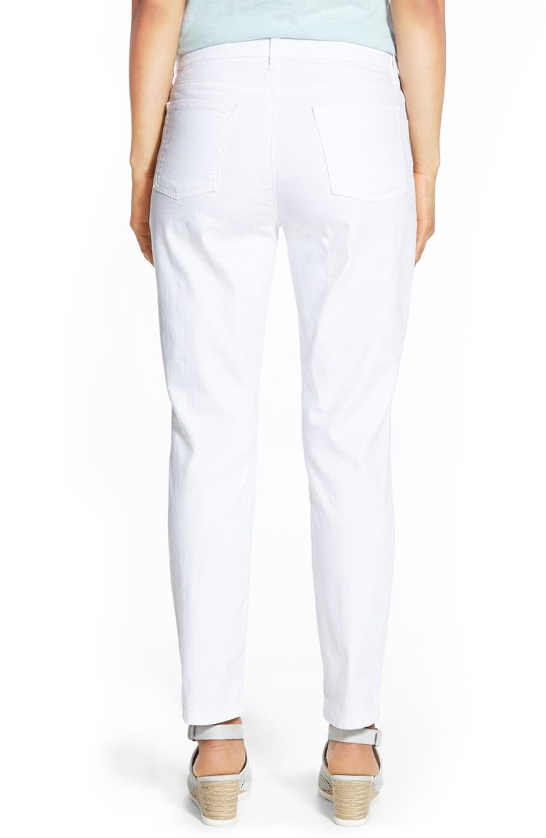 Eileen Fisher Garment Dyed Stretch Ankle Skinny Jeans, Alternate, color, 