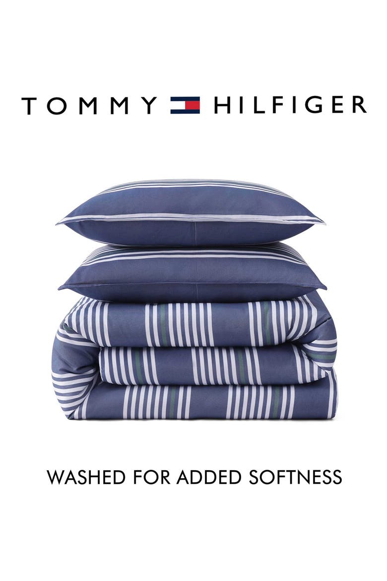 Lido Stripe Comforter Set, Alternate, color, DEEP BLUE