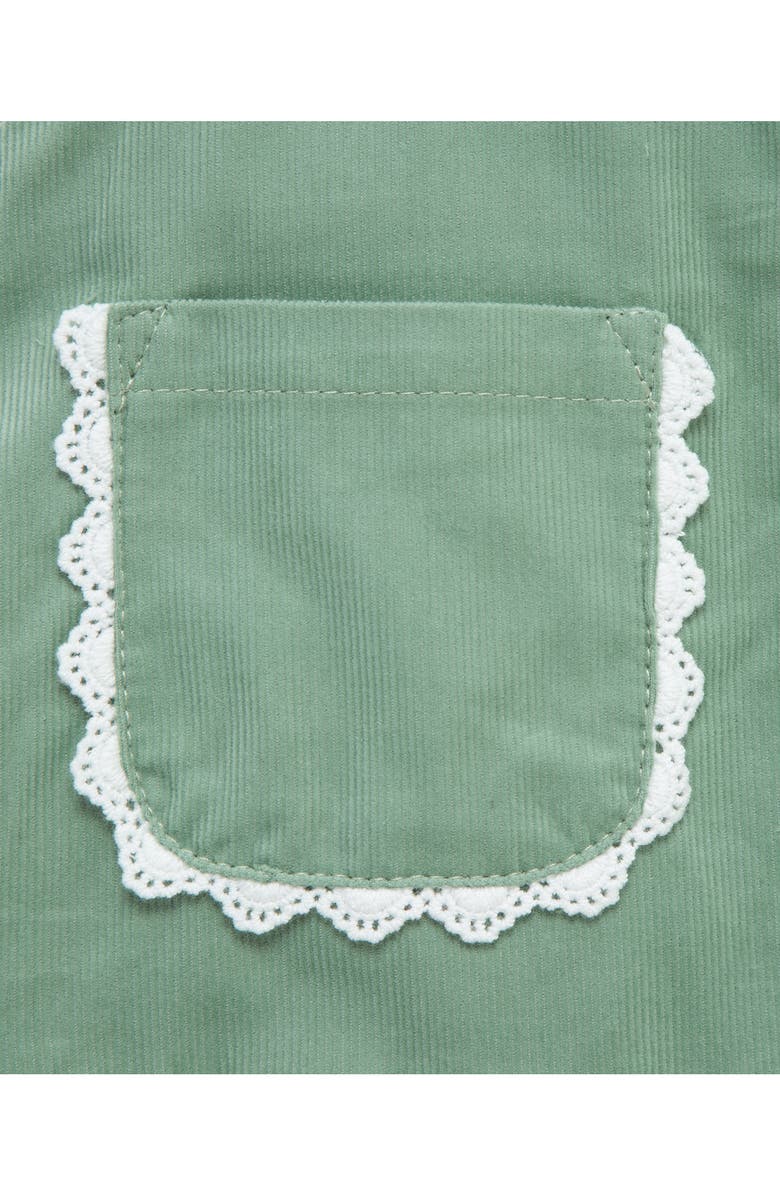 Little Me Corduroy Dress & Long Sleeve T-Shirt Set, Alternate, color, Green Multi