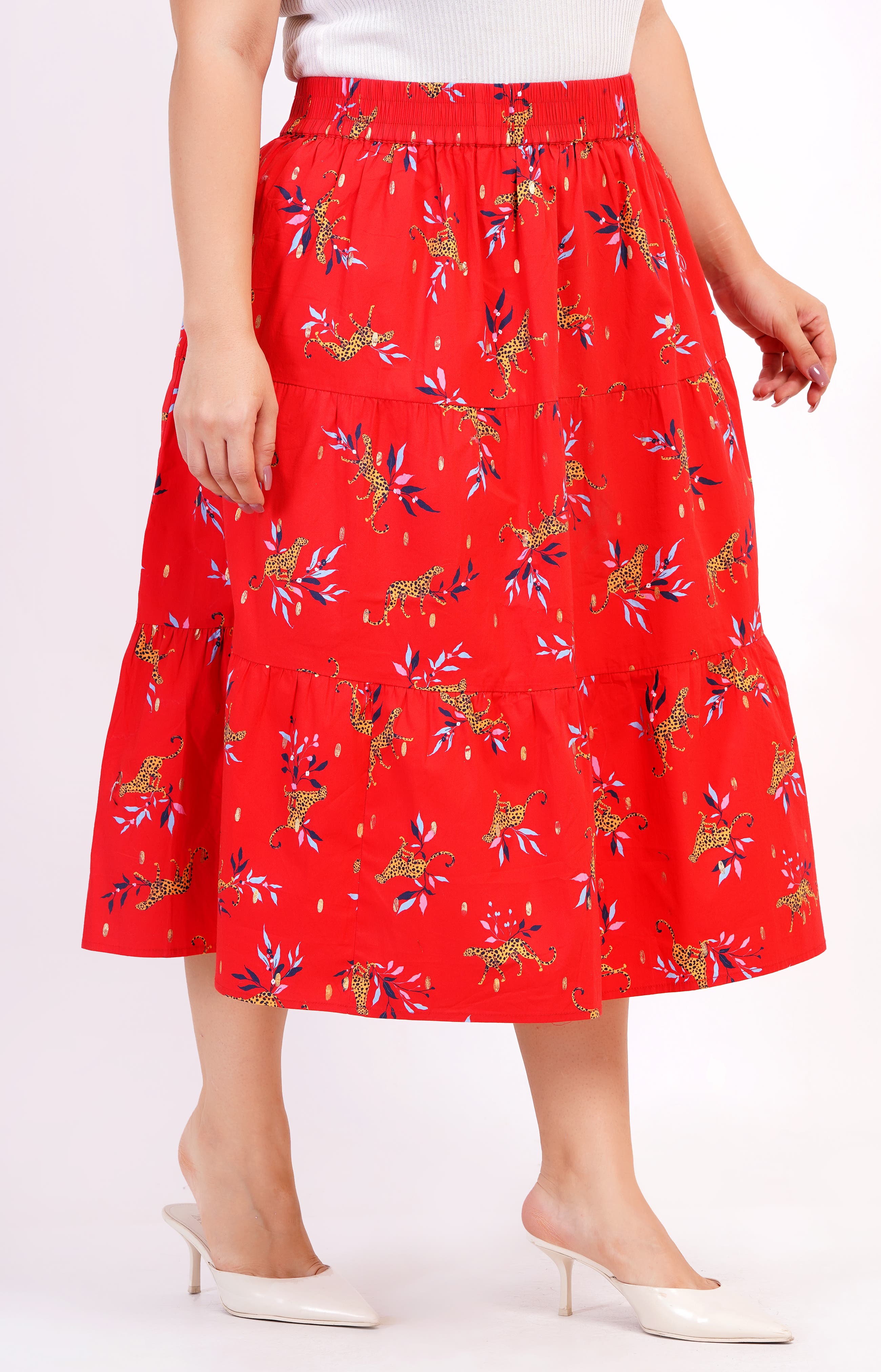 Evelyn Tiered Midi Skirt - image 4
