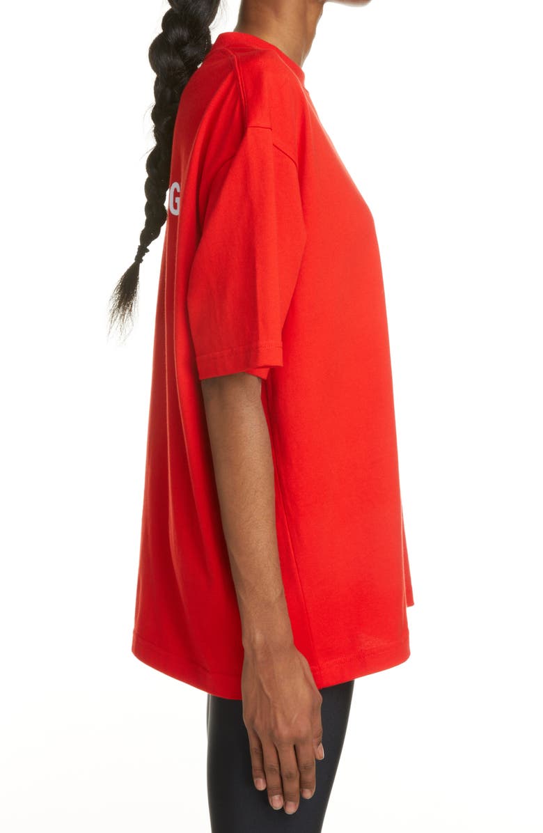 Balenciaga Oversize Logo Graphic Tee, Alternate, color, 