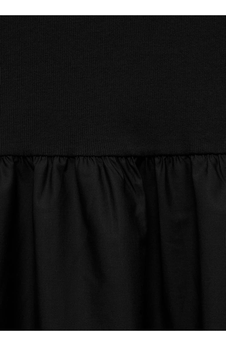 MANGO Mixed Media Fit & Flare T-Shirt Dress, Alternate, color,