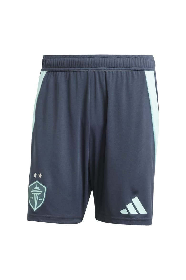 Men's adidas  Blue Seattle Sounders FC Away 2025 The Salish Sea Kit Authentic Shorts, Main, color, Blue