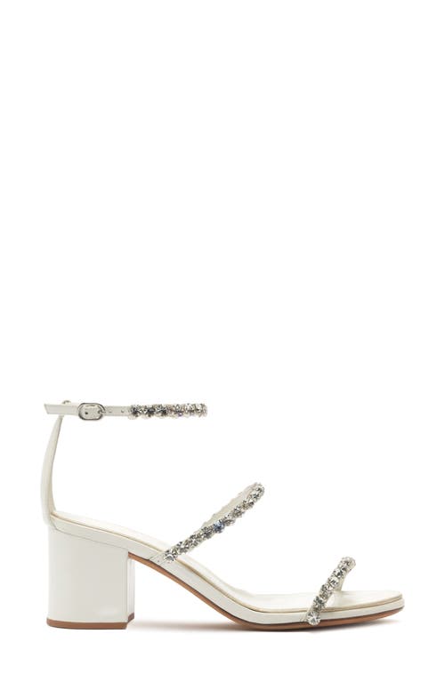 Alexandre Birman Alexa Crystal Strap Sandal In White