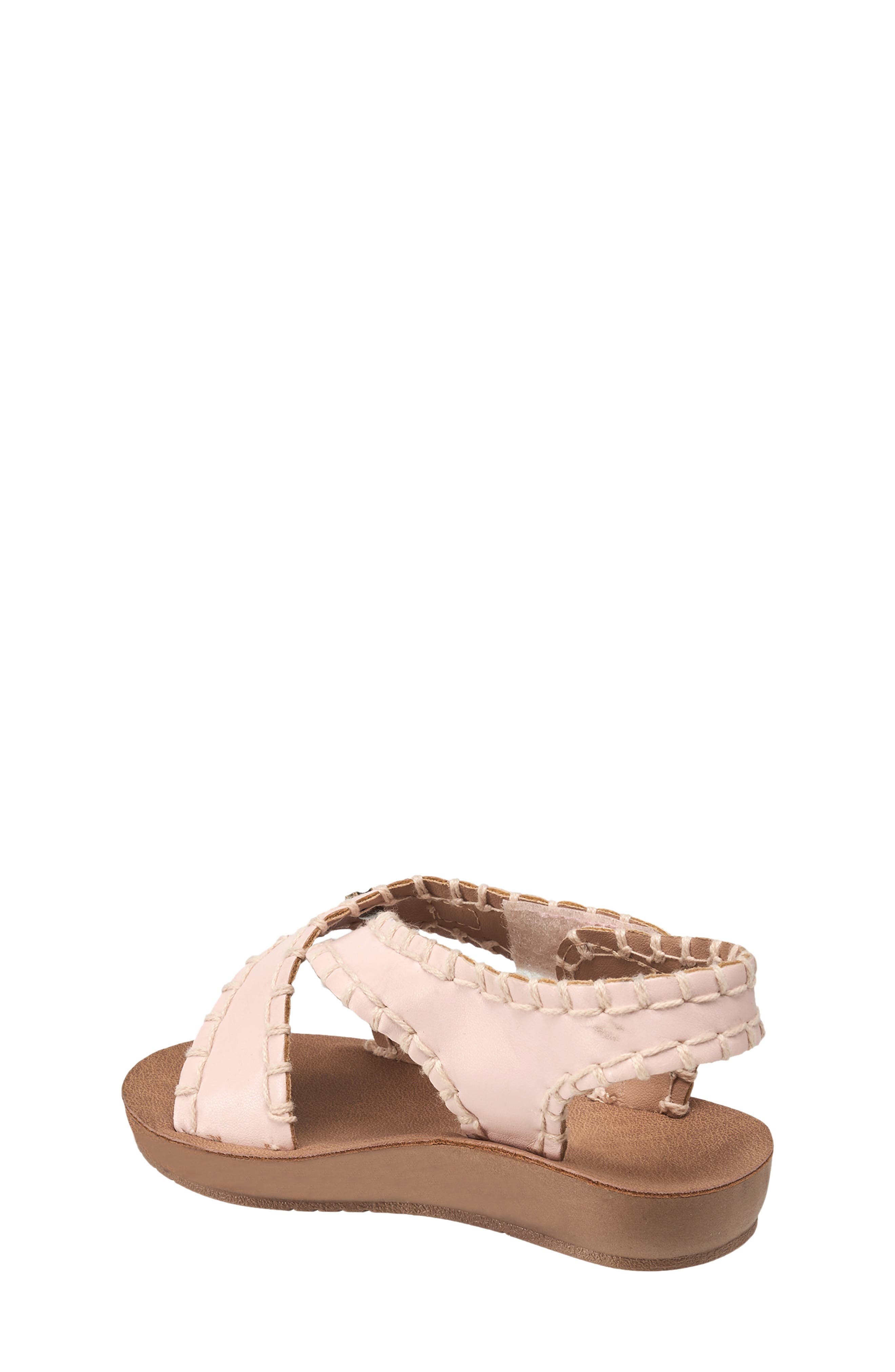 Lucky Brand Kids' Whipstitch Crossover Sandal, Alternate, color, Blush