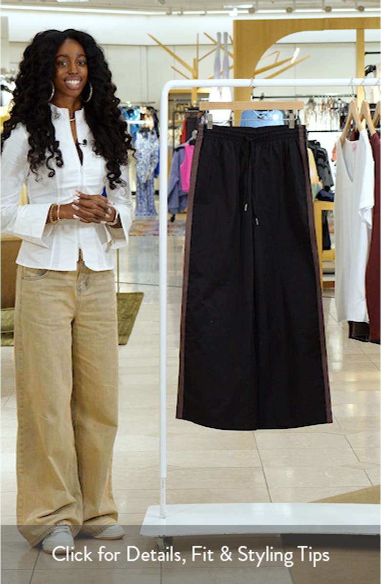 Kieran Stripe Nylon Track Pants, sales video thumbnail