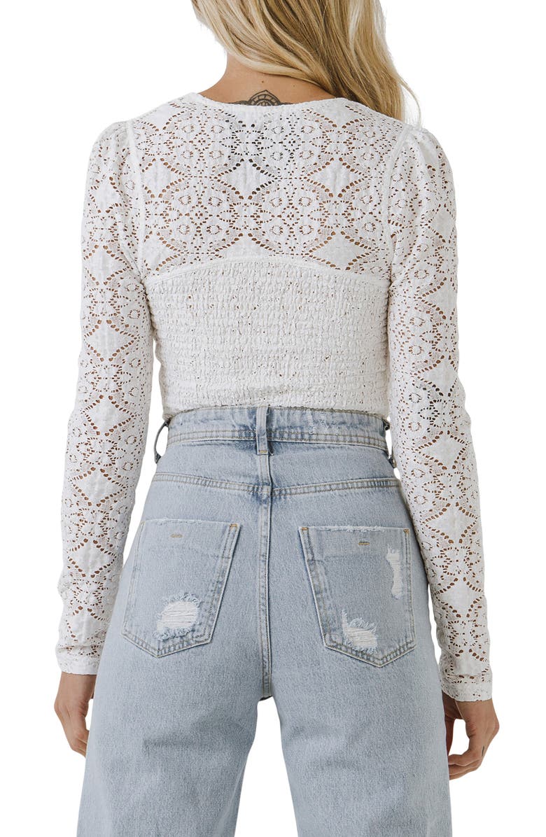 Free the Roses Lace Long Sleeve Top, Alternate, color, 