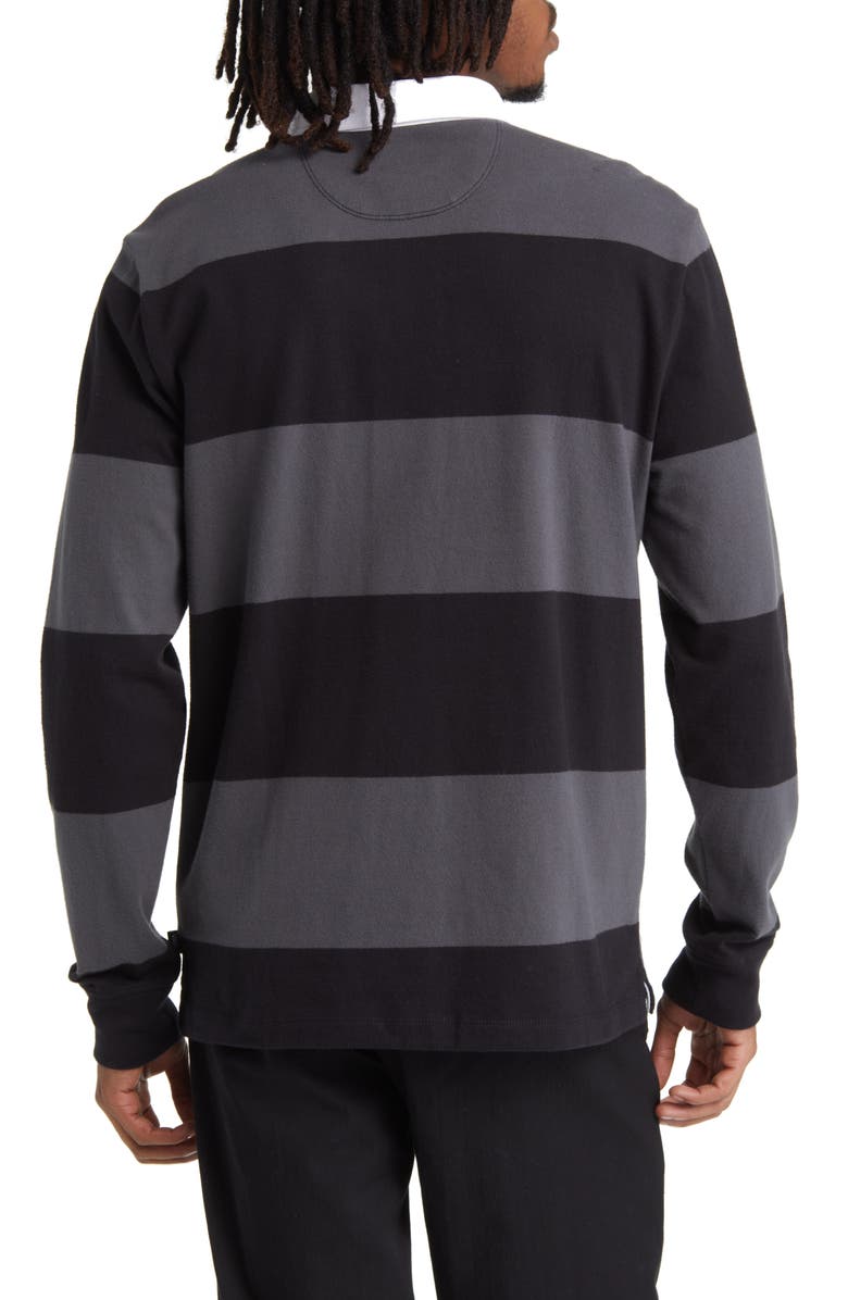 Vans Desert Hi Stripe Long Sleeve Rugby Polo, Alternate, color, 