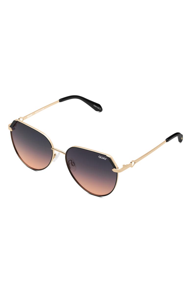 QUAY Main Character 55mm Gradient Round Sunglasses, Alternate, color, 