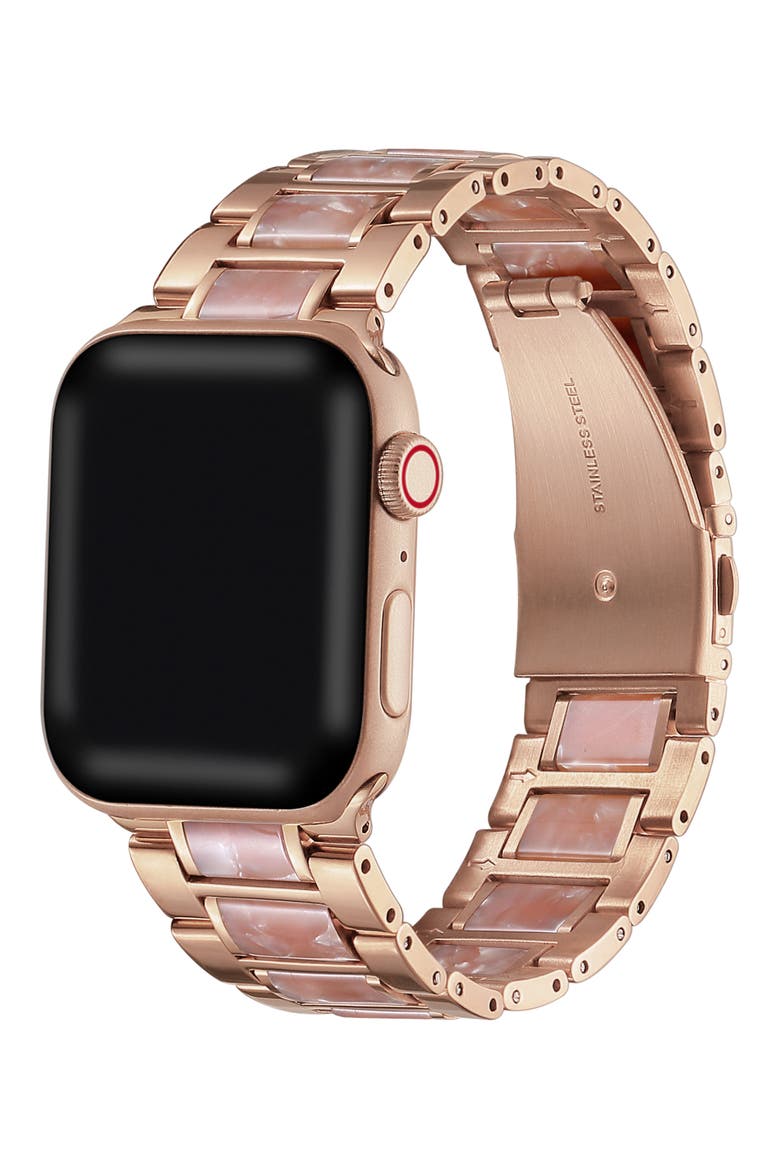 Resin Detail 23mm Apple Watch® Bracelet Watchband, Main, color, ROSE GOLD