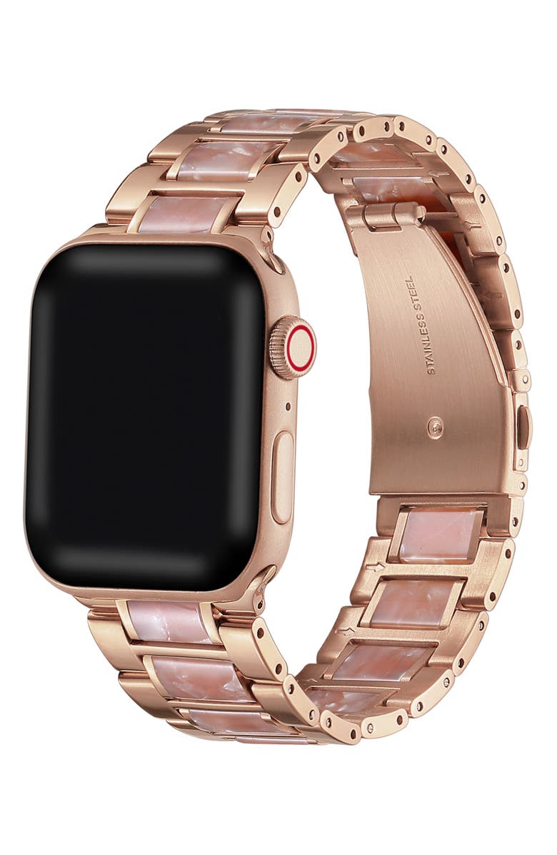 The Posh Tech Resin Detail 23mm Apple Watch<sup>®</sup> Bracelet Watchband, Main, color, 