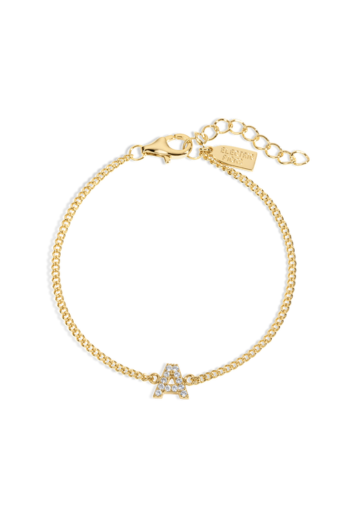 Electric Picks Initial Bracelet in Gold - A 