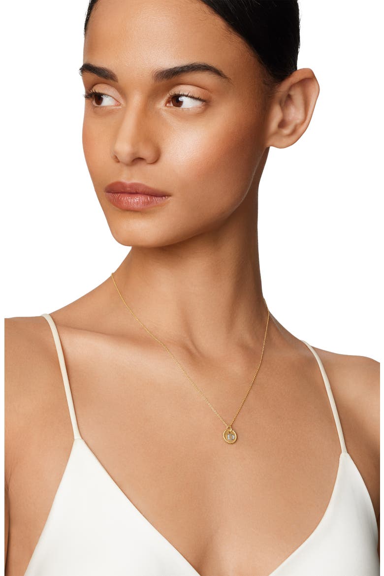 Cable Collectibles Diamond Initial Pendant Necklace, Alternate, color, D