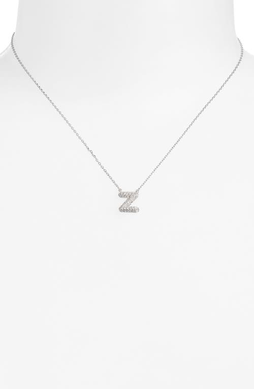 Leith Cubic Zirconia Initial Pendant Necklace
