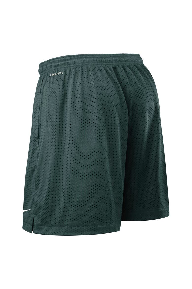 Men's Nike Green/Charcoal Michigan State Spartans 2025 Sideline Reversible Performance Shorts, Alternate, color, Green