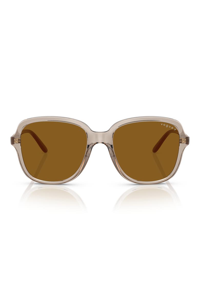 53mm Polarized Square Sunglasses, Main, color, CARAMEL POLARIZED