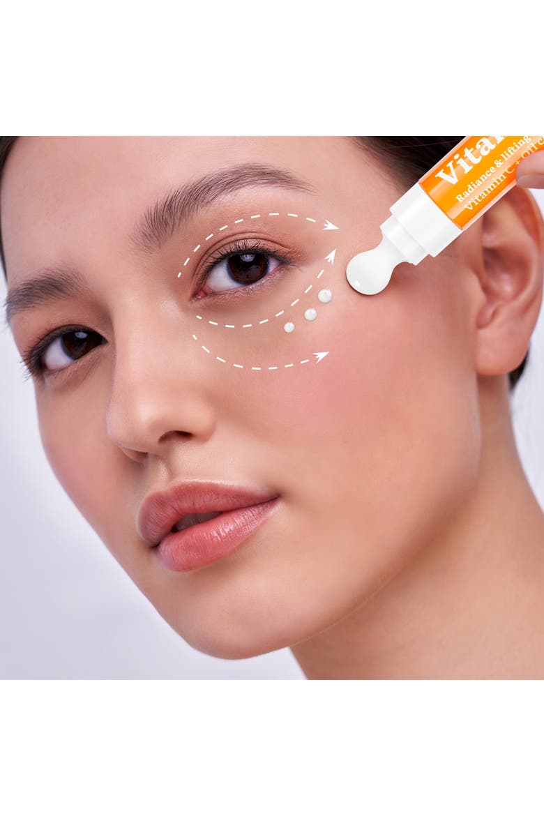 Eye Cream with Vitamin C for Brightening & Hydrating with Cooling Ceramic Applicator, Alternate, color, White