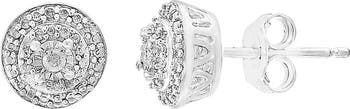 Sterling Silver Diamond Stud Earrings - 0.10 ctw