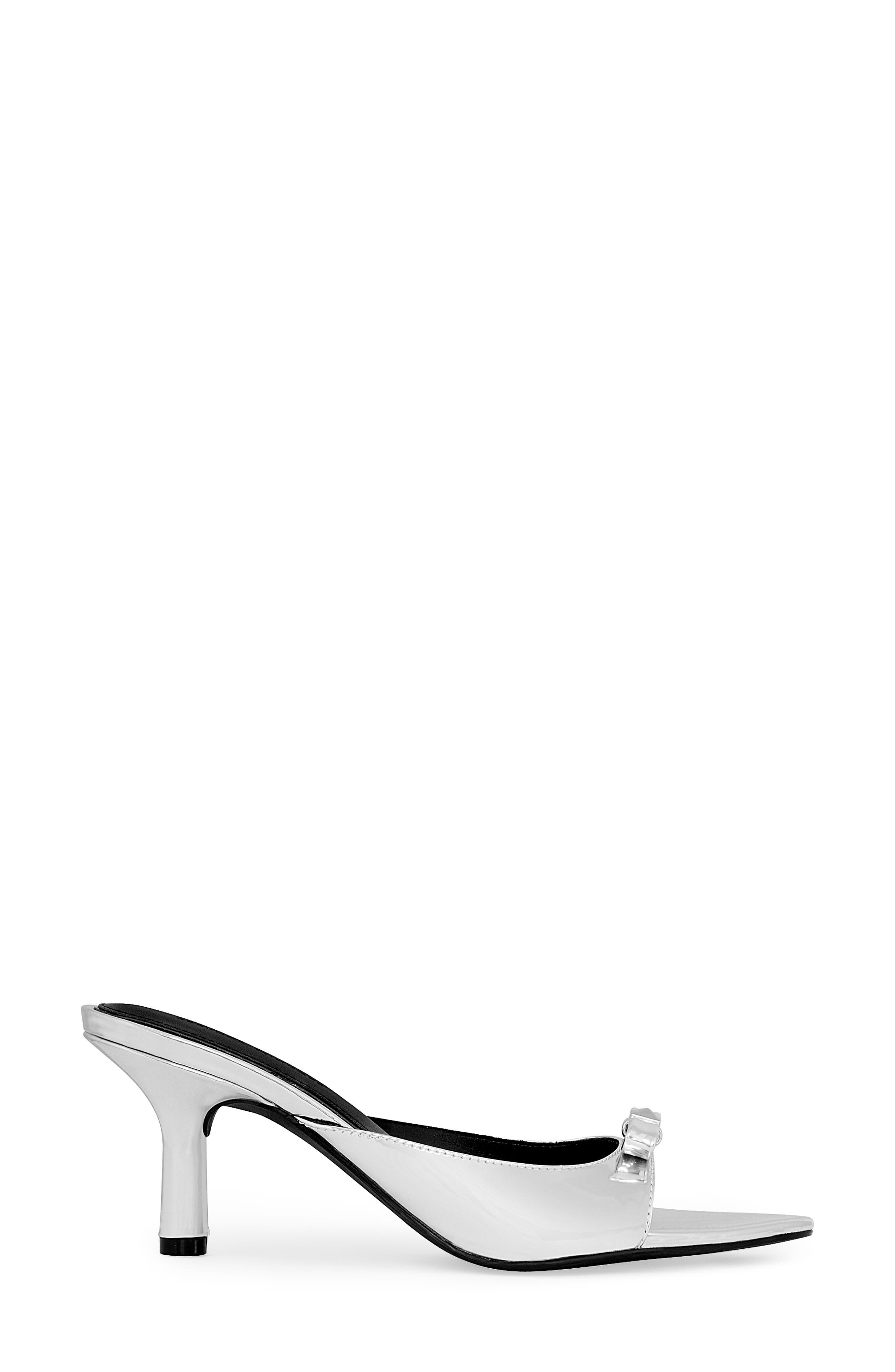 Rebecca Minkoff Bow Sandal, Alternate, color, Silver