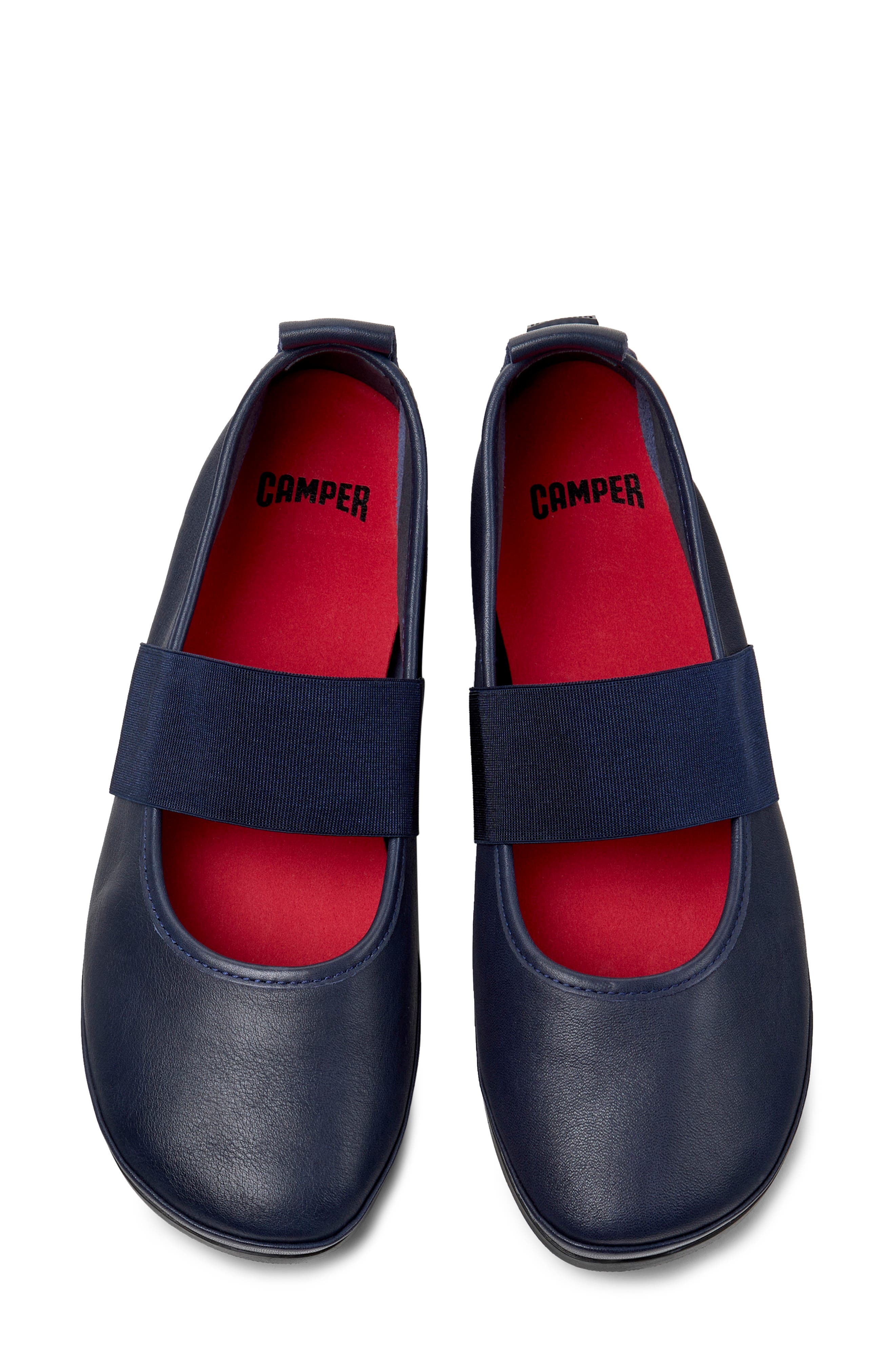 Right Nina Mary Jane Flat, Alternate, color, DARK BLUE