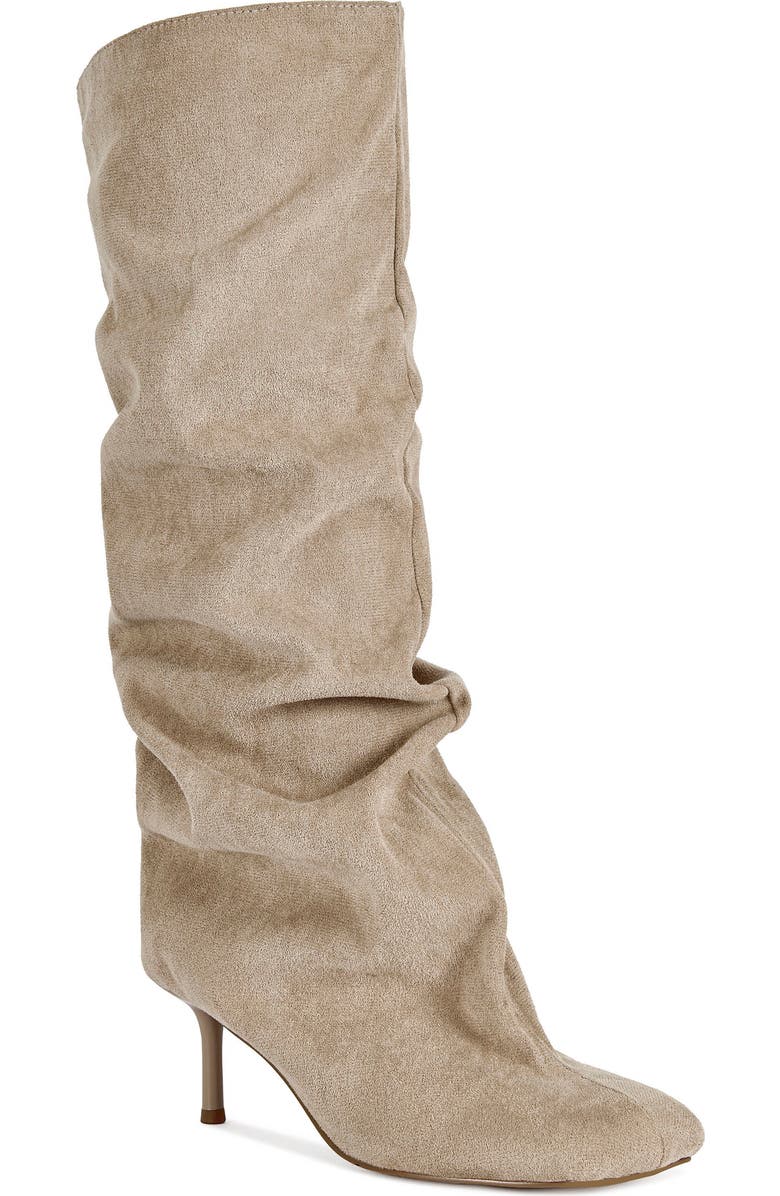 AZALEA WANG Randall Knee High Boot, Main, color, Beige