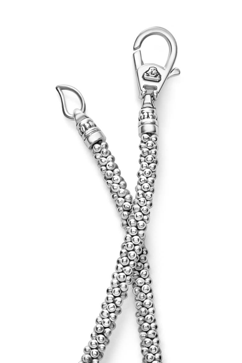 Signature Caviar Two-Tone Interlocking Diamond Pendant Necklace, Alternate, color, TWO-TONE