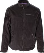 Lords of Harlech Dean Stretch Velvet Biker Jacket