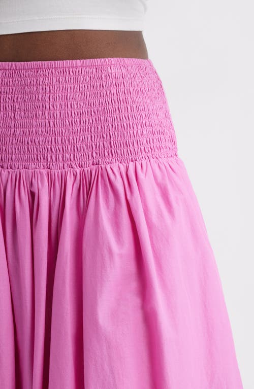 Treasure & Bond Embroidered Eyelet Cotton Smocked Waist Skirt