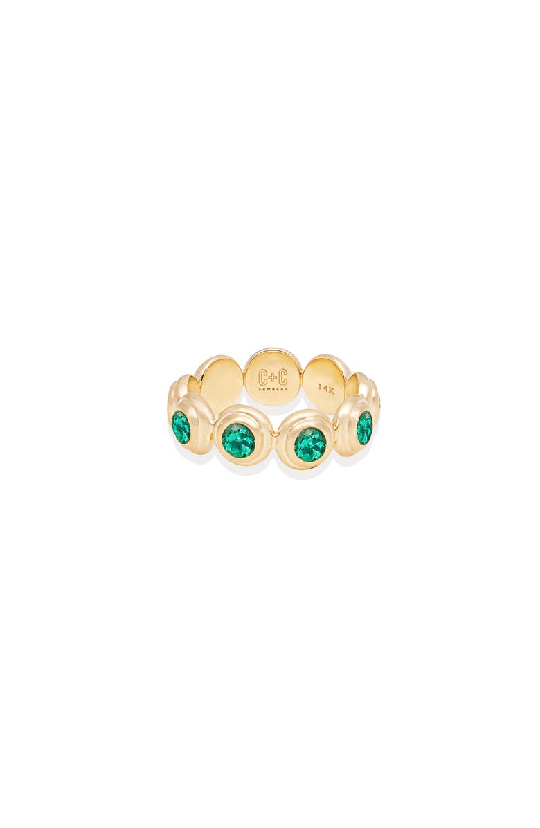Campbell + Charlotte Evolve Stacking Ring - Extra Large, Main, color, Emerald-Gold