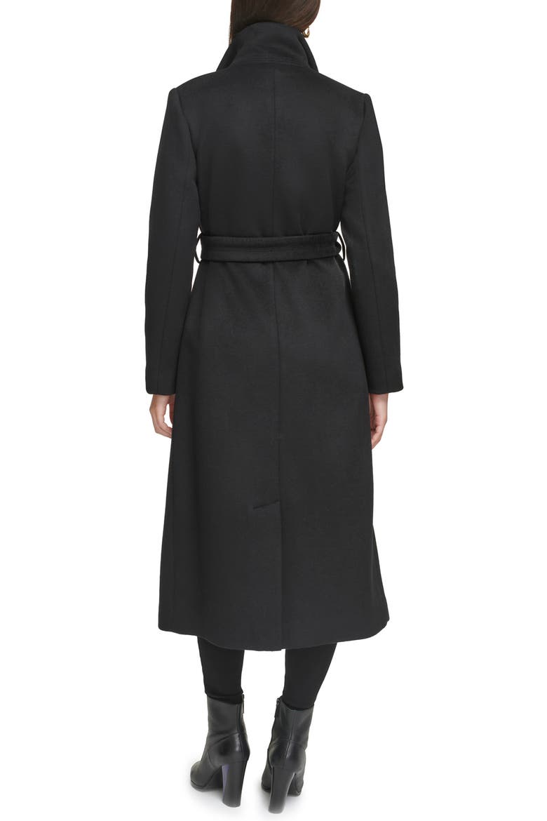 Fencer Collar Trench Coat, Alternate, color, BLACK