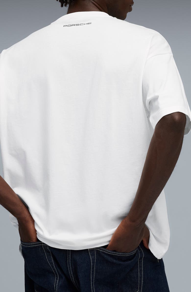 PUMA Porsche League Graphic T-Shirt, Alternate, color, Puma White