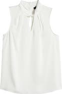 Halogen® Twist Neck Sleeveless Blouse