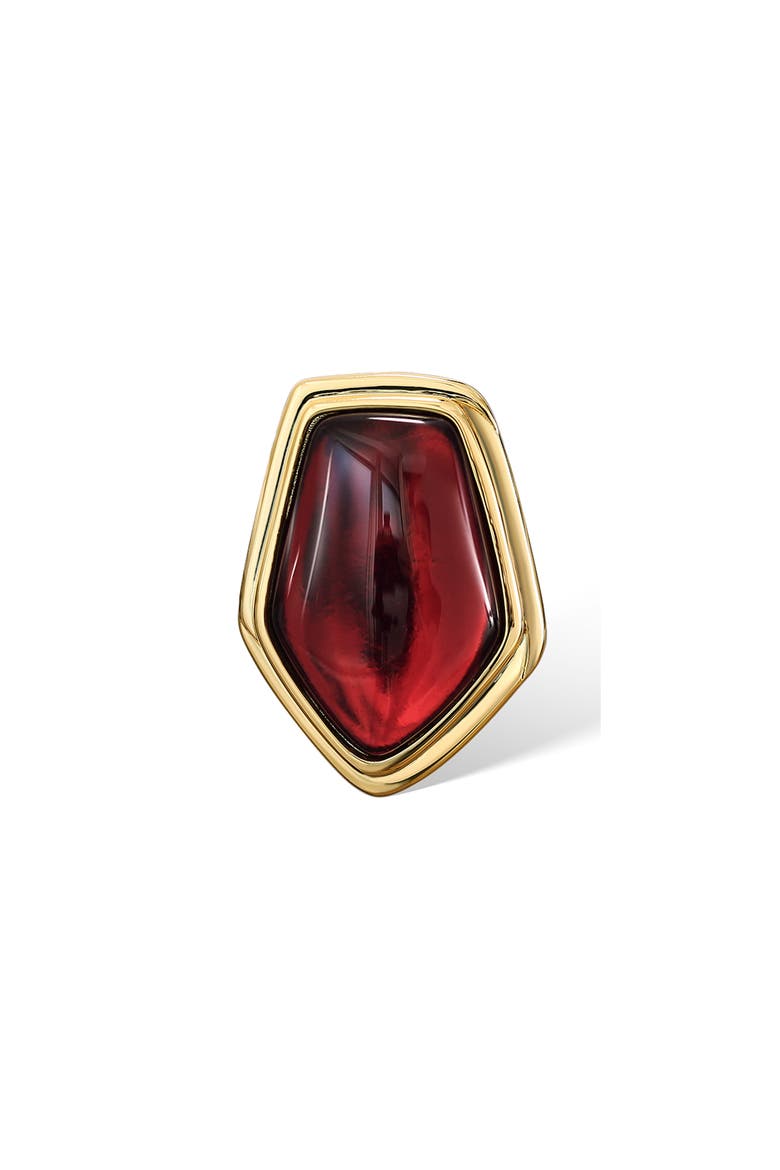 Rome Velvet Earrings, Alternate, color, Red & Gold