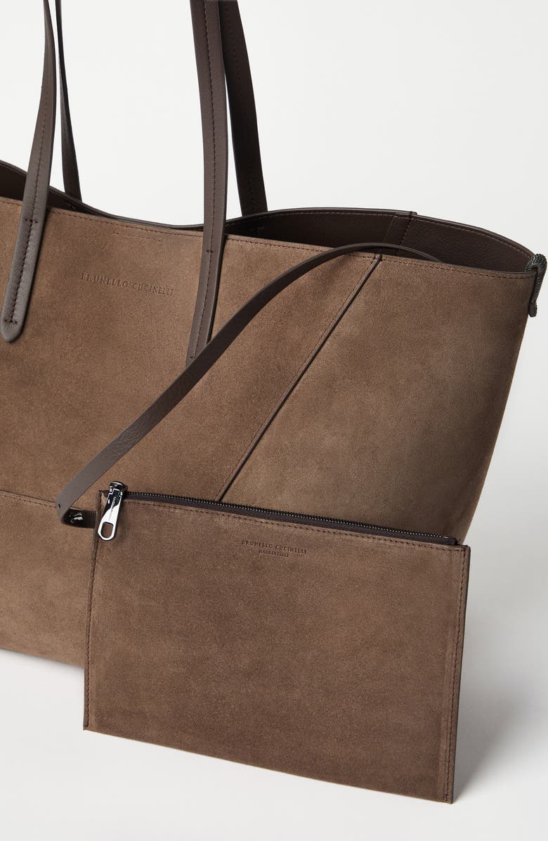 Brunello Cucinelli Suede BC Duo bag, Alternate, color,