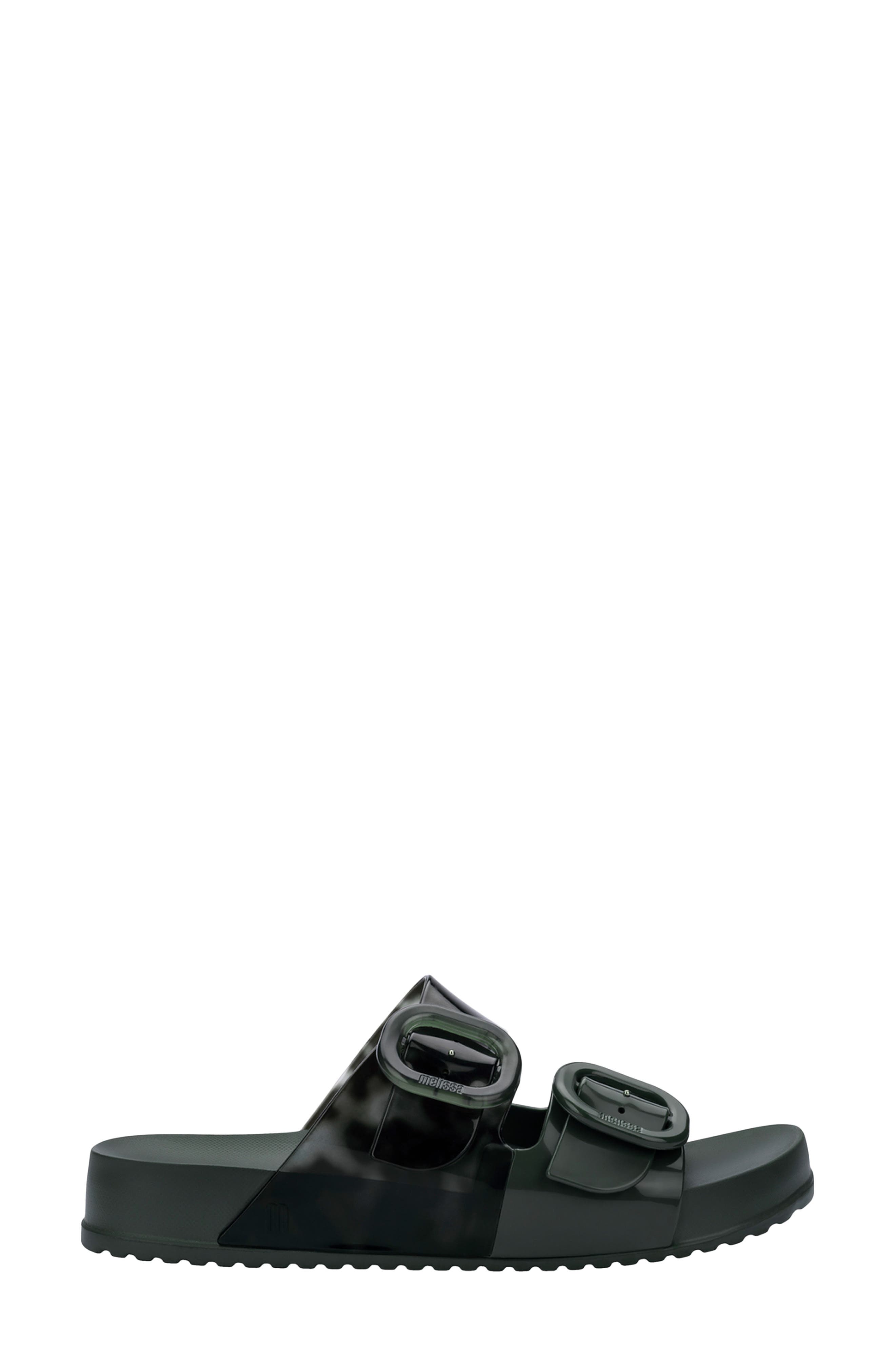 Cozy Buckle Slide Sandal, Alternate, color, GREEN/ TURTLE