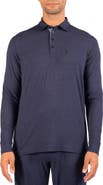 TailorByrd Brushed Melange Long Sleeve Polo