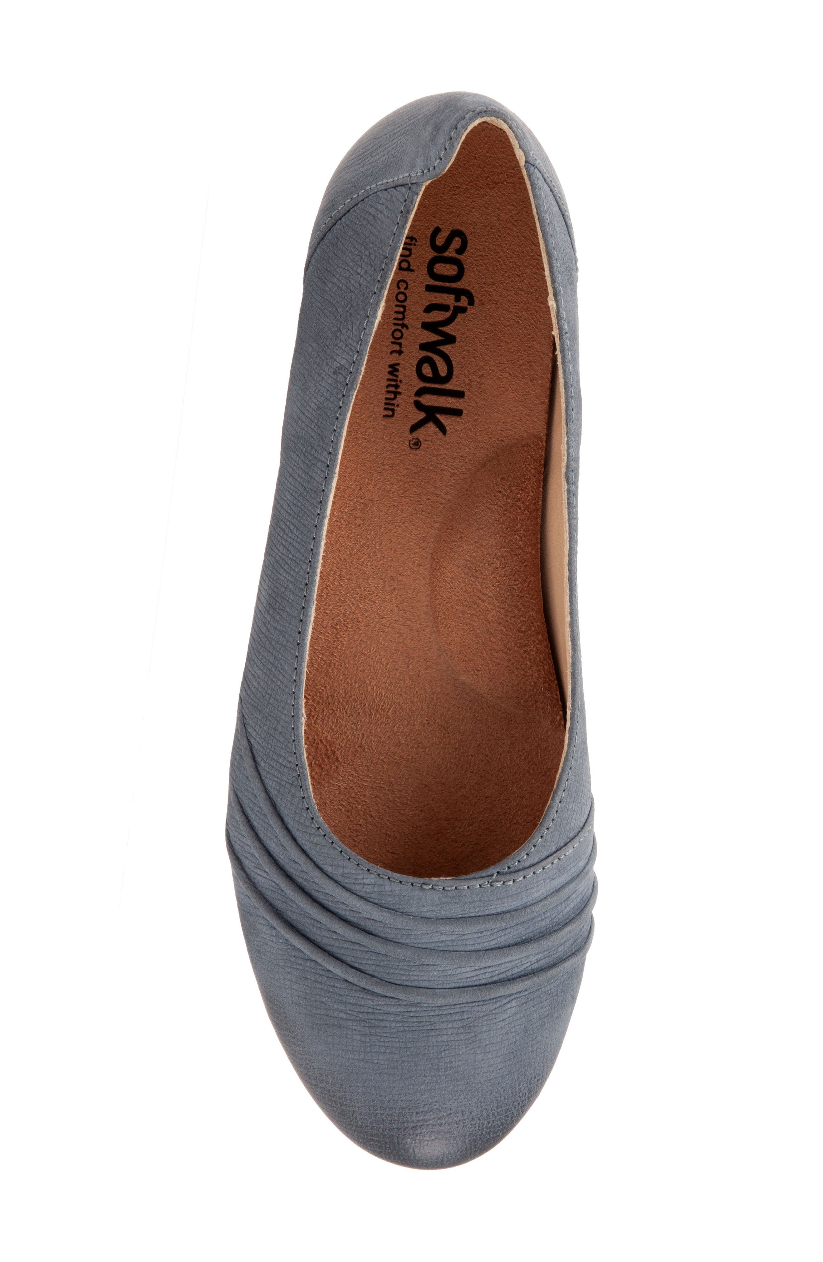 SoftWalk<sup>®</sup> Safi Flat, Alternate, color, Denim Nubuck