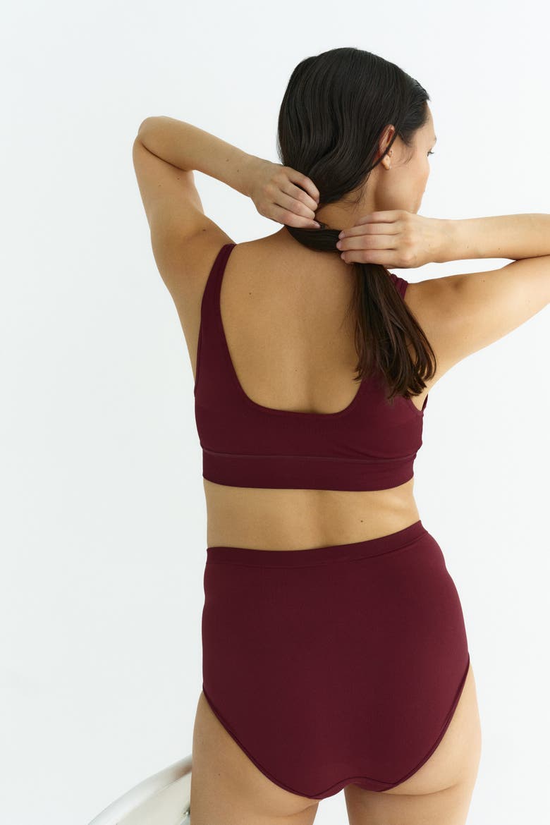 Mama 2-pack seamless nursing bras, Alternate, color, Burgundy/powder pink