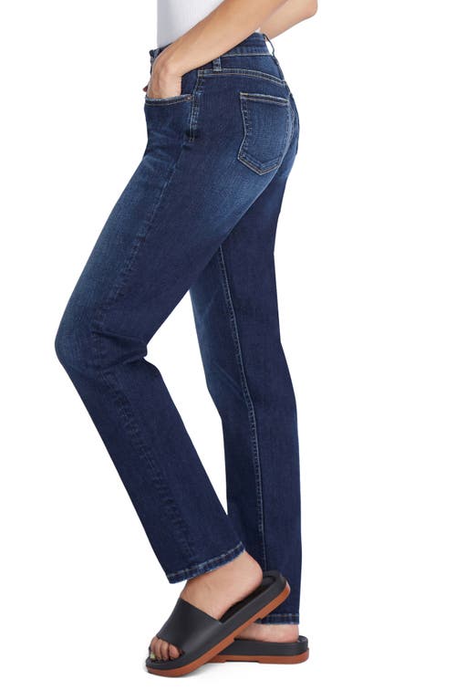 Hint Of Blu Clever High Waist Slim Straight Leg Jeans In Laguna