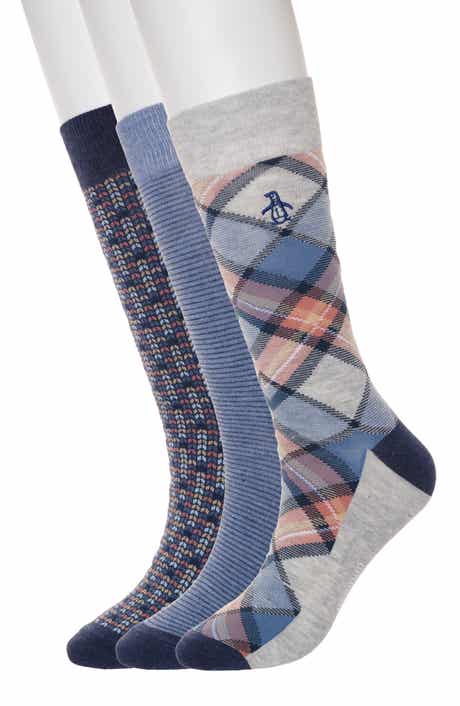 Original Penguin Smithson Plaid Assorted 3-Pack Crew Socks