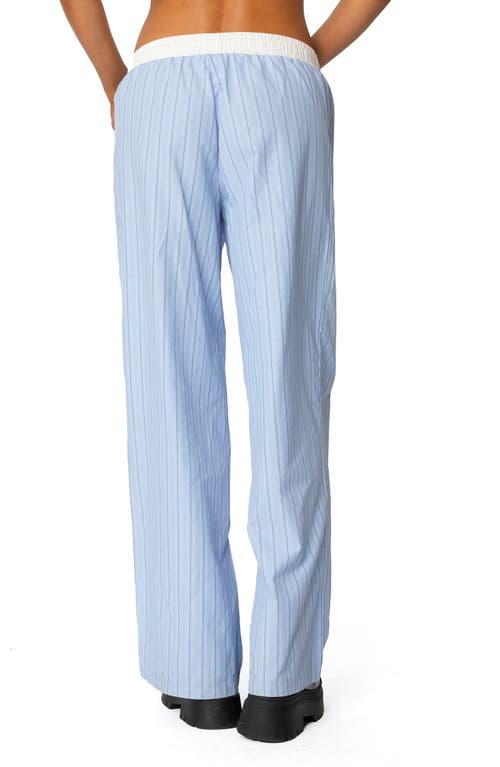 EDIKTED EDIKTED CONTRAST WAIST STRIPE WIDE LEG SWEATPANTS 