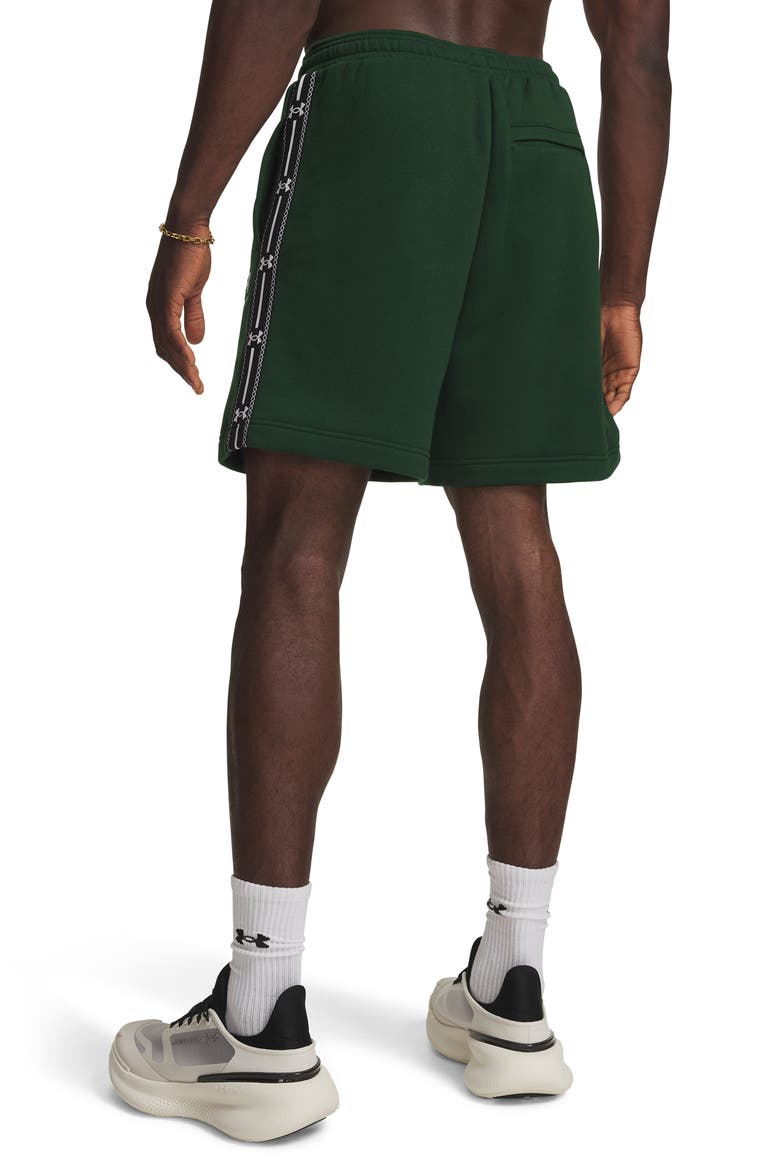 Icon Fleece Shorts, Alternate, color, FOREST GREEN/ WHITE