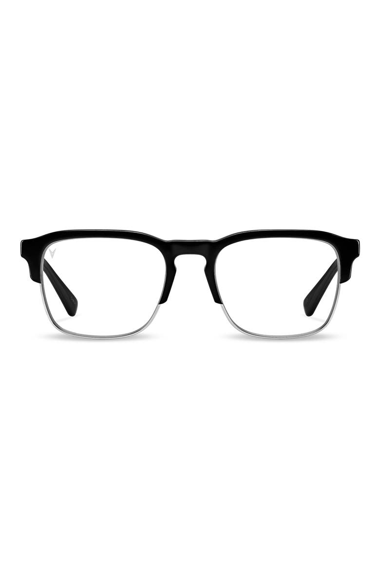 Villa 53mm Blue Light Blocking Glasses, Main, color, BLACK/ CLEAR