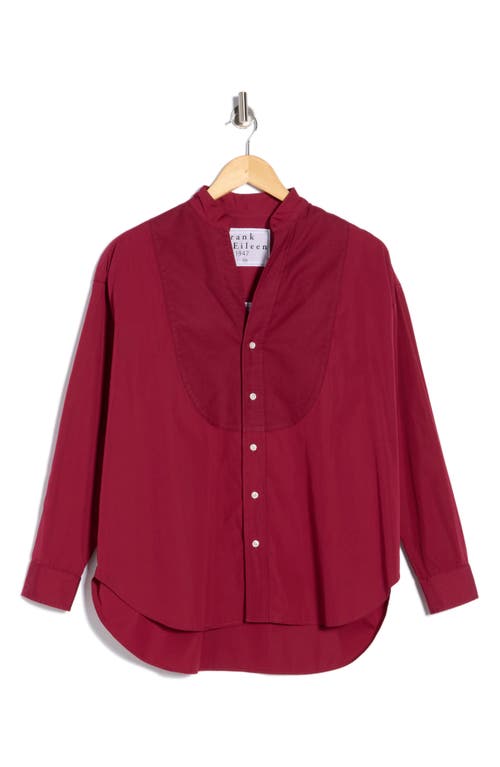 Frank & Eileen Victoria Surplice Neck Button Up Shirt In Pink