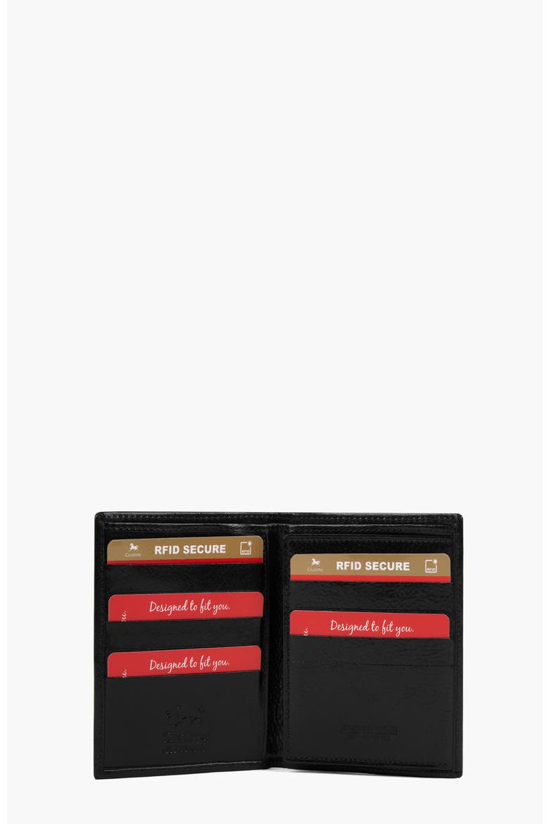 Gentleman Trifold Leather Wallet 582, Alternate, color, Black