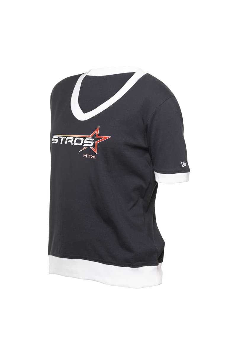 New Era Women's New Era  Navy Houston Astros 2025 City Connect Rhinestone V-Neck T-Shirt, Alternate, color, 