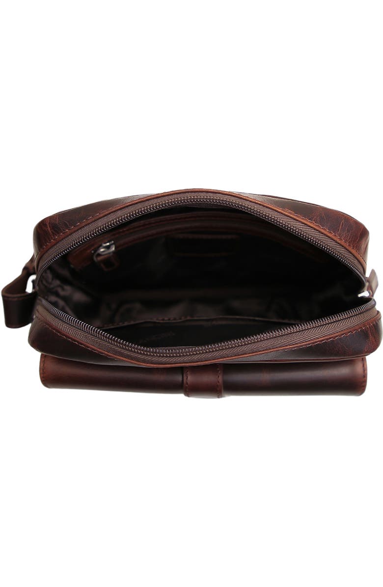 Mancini Buffalo Collection Leather Crossbody Bag, Alternate, color, Brown