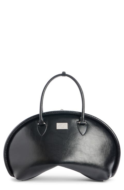 Bowlina Leather Top Handle Bag